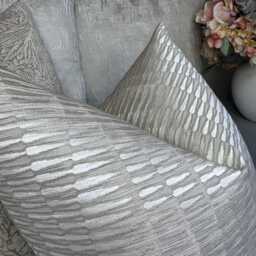 Textured Neutral Cushion Cover, Modern Taupe Pillow Luxury Fabric Sofa Handmade Throw Uk, Elegant Beige Decor - thumbnail 3