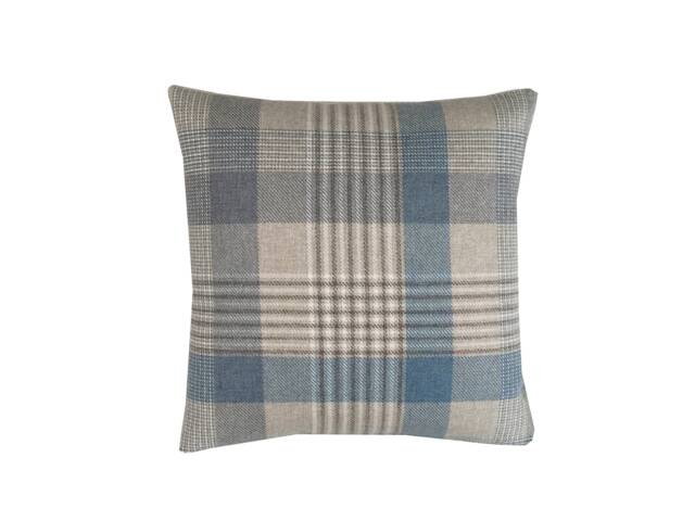 Double Sided Handmade Katrine Tartan Plaid Cushion Cover Ocean Blue Tweed Pillow Sham - image 1