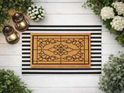 Geometric Wrought Iron Rug - Symmetrical Home - thumbnail 1