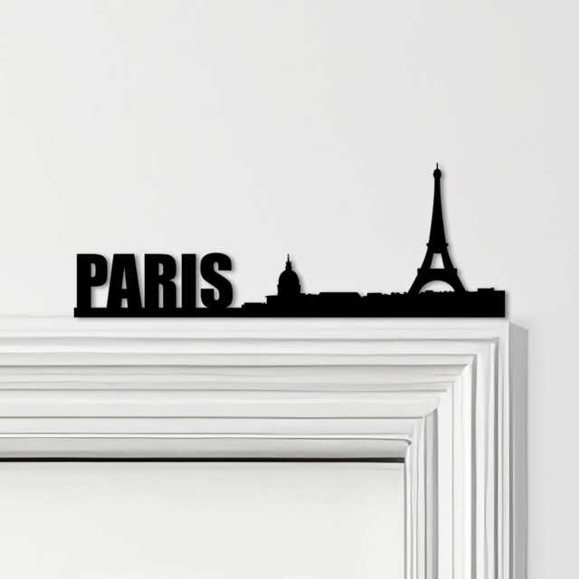 Door Topper Paris City Skyline Various Colours Top Of Decorative Sign - Novelty Wall Decor, Frame Art, Art - image 1