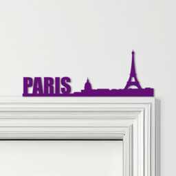 Door Topper Paris City Skyline Various Colours Top Of Decorative Sign - Novelty Wall Decor, Frame Art, Art - thumbnail 4