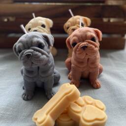 Pug Dog Candle. Large Decorative Gifts For Bulldog Owner - thumbnail 3