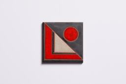 Handmade Geometric Ceramic Tile, Modern Wall Art Decor