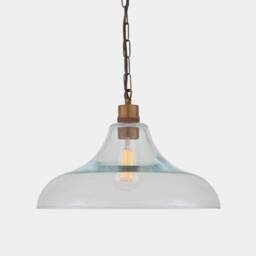 Clifton Railway Clear Glass Pendant 8.25