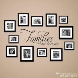 Families Are Forever Decal - Gallery Wall Decor Living Room Vinyl Family Sticker - thumbnail 1