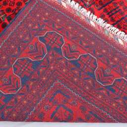 Afghan Rug 7x10 Stunning Turkmen Bukhara Rug, Veg Dyes Red Hand Knotted Wool Khal Muhammadi Tribal Oriental Living Room - thumbnail 4