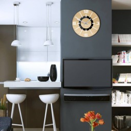 Wood Wall Clock Large Wall Clock Oak White Numbers Unique 100% Natural New Collection - thumbnail 4