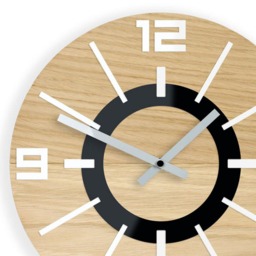 Wood Wall Clock Large Wall Clock Oak White Numbers Unique 100% Natural New Collection - thumbnail 2