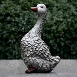 Concrete Duck Figurine Outdoor Goose Statue Stone Bird Sculpture Cement Animal Ornament Lawn Duck Lover Gift Front Door Decoration - thumbnail 1
