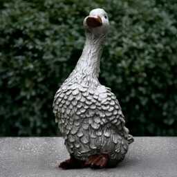 Concrete Duck Figurine Outdoor Goose Statue Stone Bird Sculpture Cement Animal Ornament Lawn Duck Lover Gift Front Door Decoration - thumbnail 2
