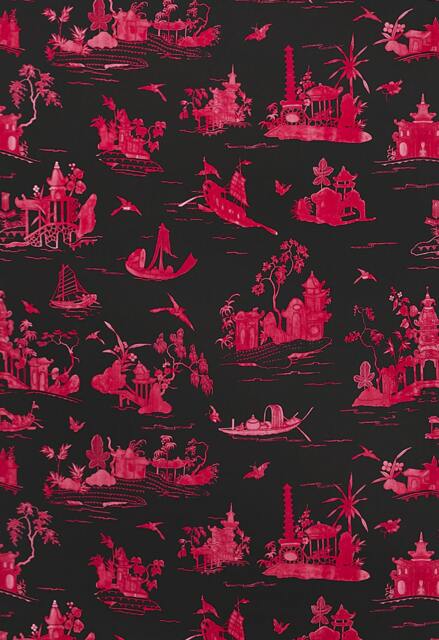 Coromandel in Rouge Noir - This Listing Is For One Pillow - image 1