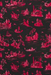 Coromandel in Rouge Noir - This Listing Is For One Pillow - thumbnail 1