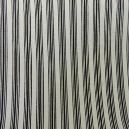 New 18x18 Inch Designer Handmade Pillow Cases in Black On Cream Ticking Stripe - thumbnail 2
