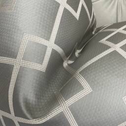 Iliv Dolce Zinc Fabric Luxurious Geometric Cushion Cover Grey Silver Pillow Throw Textured Designer High Quality Handmade in UK - thumbnail 3