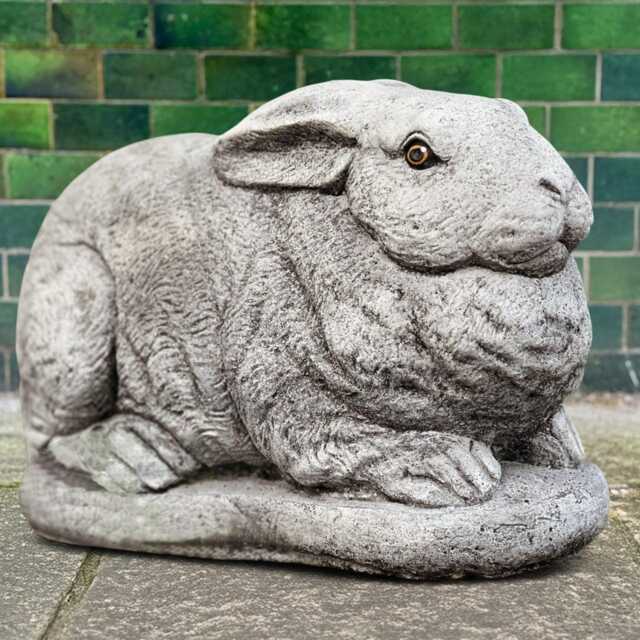 Stone Bunny Figurine Concrete Rabbit Sculpture Cement Animal Statue Outdoor Wildlife Decoration Rabbit Lover Gift Yard Art Front Door Decor - image 1