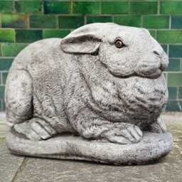 Stone Bunny Figurine Concrete Rabbit Sculpture Cement Animal Statue Outdoor Wildlife Decoration Rabbit Lover Gift Yard Art Front Door Decor - thumbnail 1
