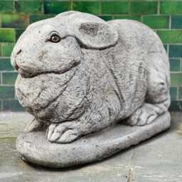 Stone Bunny Figurine Concrete Rabbit Sculpture Cement Animal Statue Outdoor Wildlife Decoration Rabbit Lover Gift Yard Art Front Door Decor - thumbnail 2