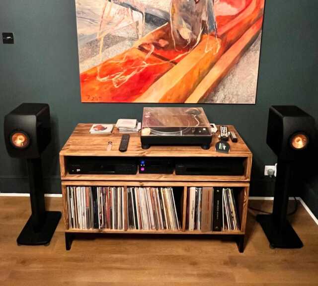 Vinyl Storage Unit - Record Player Stand Tv Stand Cabinet Hi Fi - image 1