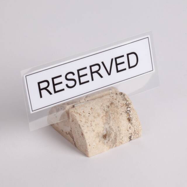 Natural Travertine Business Card Holder Stone Wedding Place - image 1