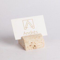 Natural Travertine Business Card Holder Stone Wedding Place - thumbnail 2