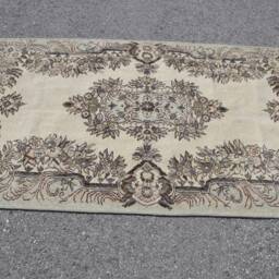 Beige Kitchen Rugs, Office Bedroom Rug, 3.9x6.9 Ft Area Antique Rugs For Kitchen, Vintage Turkish Living Room Rug - thumbnail 3