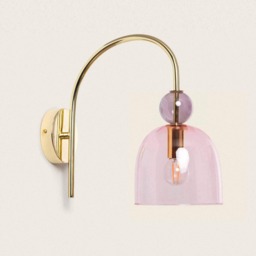 Monik Sconce - Wall Sconce Lamp Light Bathroom Lighting Fixture Glass Lampshade Colors Vanity - thumbnail 1