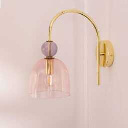Monik Sconce - Wall Sconce Lamp Light Bathroom Lighting Fixture Glass Lampshade Colors Vanity - thumbnail 2