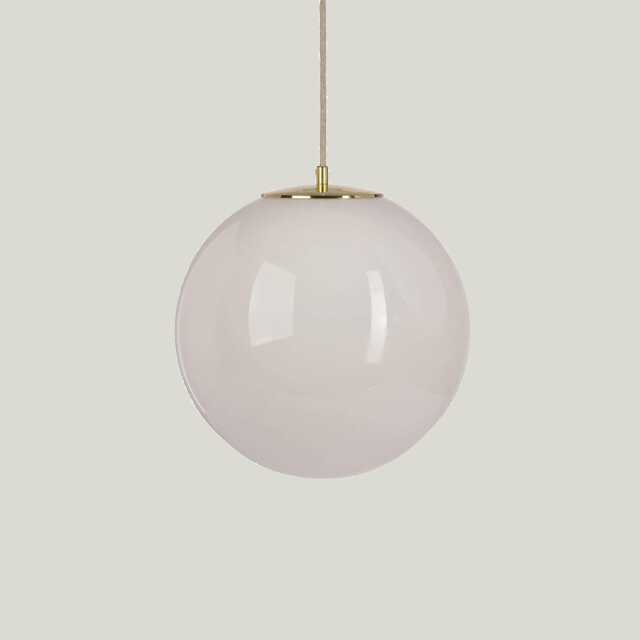 Large Ball Pendant Light, Hanging Lamp With Brass Top - image 1