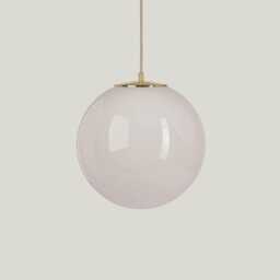 Large Ball Pendant Light, Hanging Lamp With Brass Top - thumbnail 1