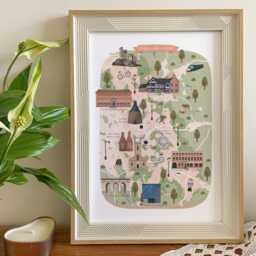 Stoke Map, Illustrated Map Of Stoke, Poster, Print, Art, Illustration, Gift, Stoke-On-Trent, Staffordshire Uni - thumbnail 1