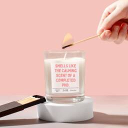 Doctor Gift. Phd Graduation. New Doctor.completes Phd. Graduation Well Done. Congratulations. Candle - thumbnail 1