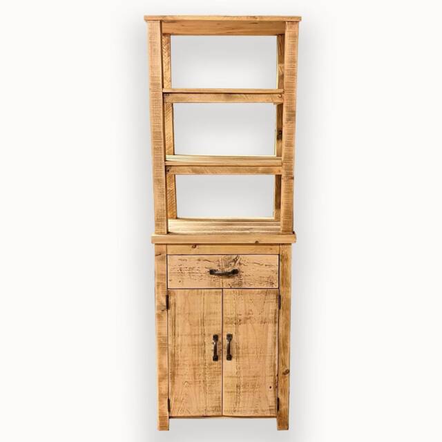 Rustic Solid Wood Tall Boy - Bathroom Cabinet - image 1