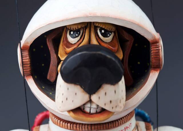 Dreamy Dogstronaut - Hand-Carved Wooden Marionette Puppet From Zoo Sapiens Collection - image 1