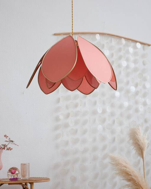 Double Flower Pendant Light - Terracotta - image 1