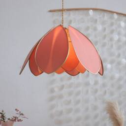 Double Flower Pendant Light - Terracotta - thumbnail 3