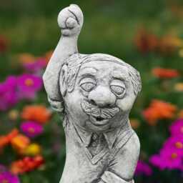 Concrete Cricket Player Statue Outdoor Garden Figurine Man With Ball Sculpture Yard Decoration Front Door Ornament Gift For Him - thumbnail 4