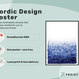 La Mer, Handmade Poster, Minimalist Print, Scandinavian Ocean Waves Art, Modern Blue Nautical Abstract Poster - thumbnail 2