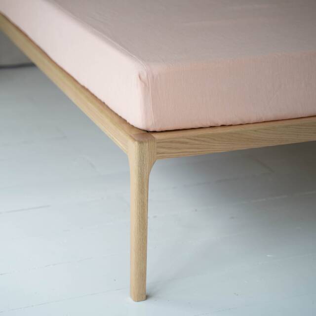 Linen Fitted Sheet, Pale Peach Bedding, Natural Sheets With Deep Pocket, Custom, Double, King, Twin, Full, Single, Queen Sizes - image 1