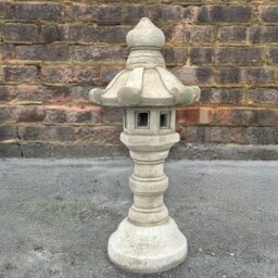 Lunar Pagoda Statue Concrete Garden Lantern Figurine Zen Outdoor Sculpture Japanese Style Ornament Handmade Cement Decor Lovers Gift - thumbnail 3