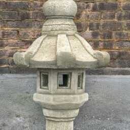 Lunar Pagoda Statue Concrete Garden Lantern Figurine Zen Outdoor Sculpture Japanese Style Ornament Handmade Cement Decor Lovers Gift - thumbnail 2