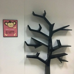 Tree Bookshelf Wooden Wall Shelf Kids Room Nursery Decor Handmade Wood Bookcase Forest Montessori - thumbnail 2