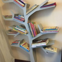 Tree Bookshelf Wooden Wall Shelf Kids Room Nursery Decor Handmade Wood Bookcase Forest Montessori - thumbnail 4