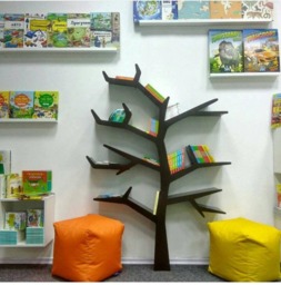 Tree Bookshelf Wooden Wall Shelf Kids Room Nursery Decor Handmade Wood Bookcase Forest Montessori