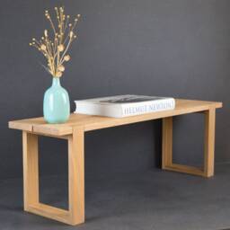 Japanese Bench in Solid Oak - Modern & Sleek Minimalist Design - thumbnail 2
