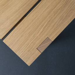 Japanese Bench in Solid Oak - Modern & Sleek Minimalist Design - thumbnail 3