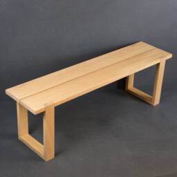 Japanese Bench in Solid Oak - Modern & Sleek Minimalist Design