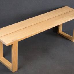 Japanese Bench in Solid Oak - Modern & Sleek Minimalist Design - thumbnail 4