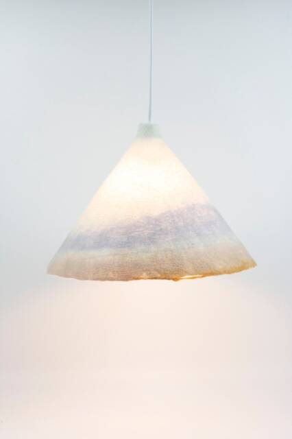 Pendant Ceiling Lighting/ Swag Lamp/Felted Wool/ Home Eco Decor/ Personalized Colors Lucielalune?? - image 1