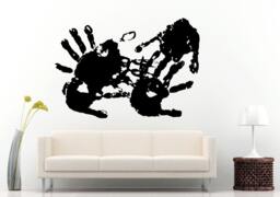 Four 4 Hands Hand Prints Print Wall Decal Vinyl Sticker Mural Room Decor L877 - thumbnail 1
