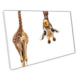 Whimsical Giraffe Canvas Print Colorful Animal Wall Art For Home, Office, Kids Room Decor - thumbnail 1